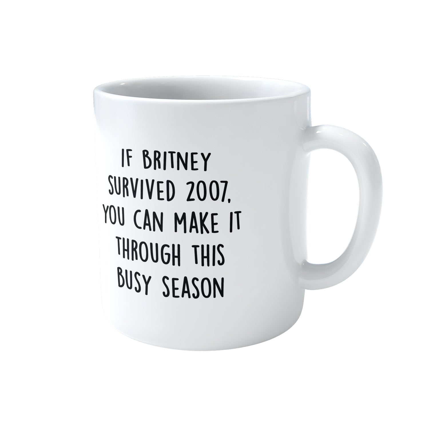 If Britney survived 2007, you can make it through this busy season Mug