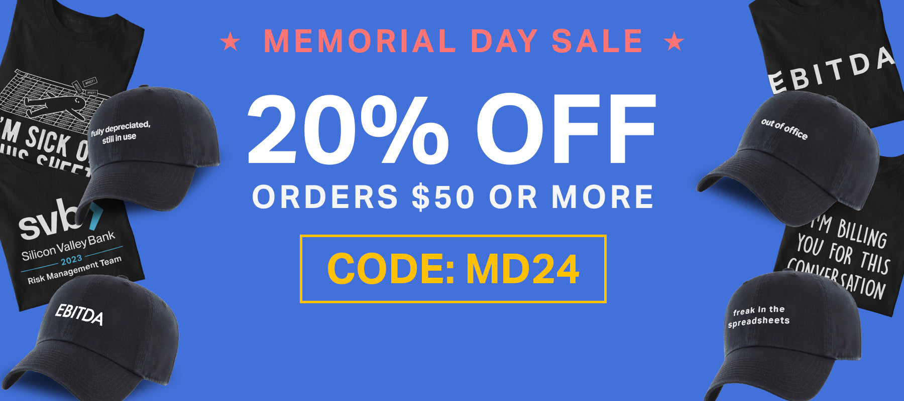 Memorial Day Sale - 20% off orders $50 or more - code MD24