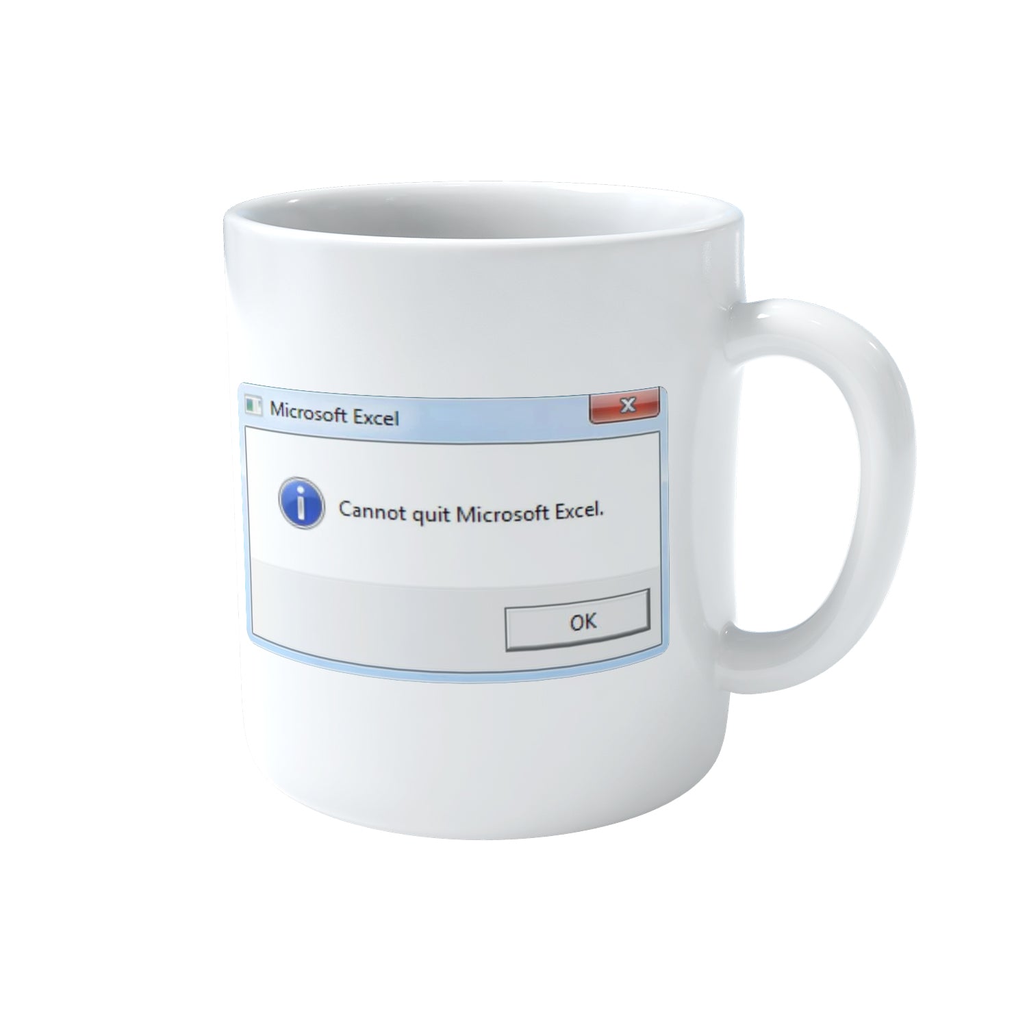 Cannot Quit Microsoft Excel Mug