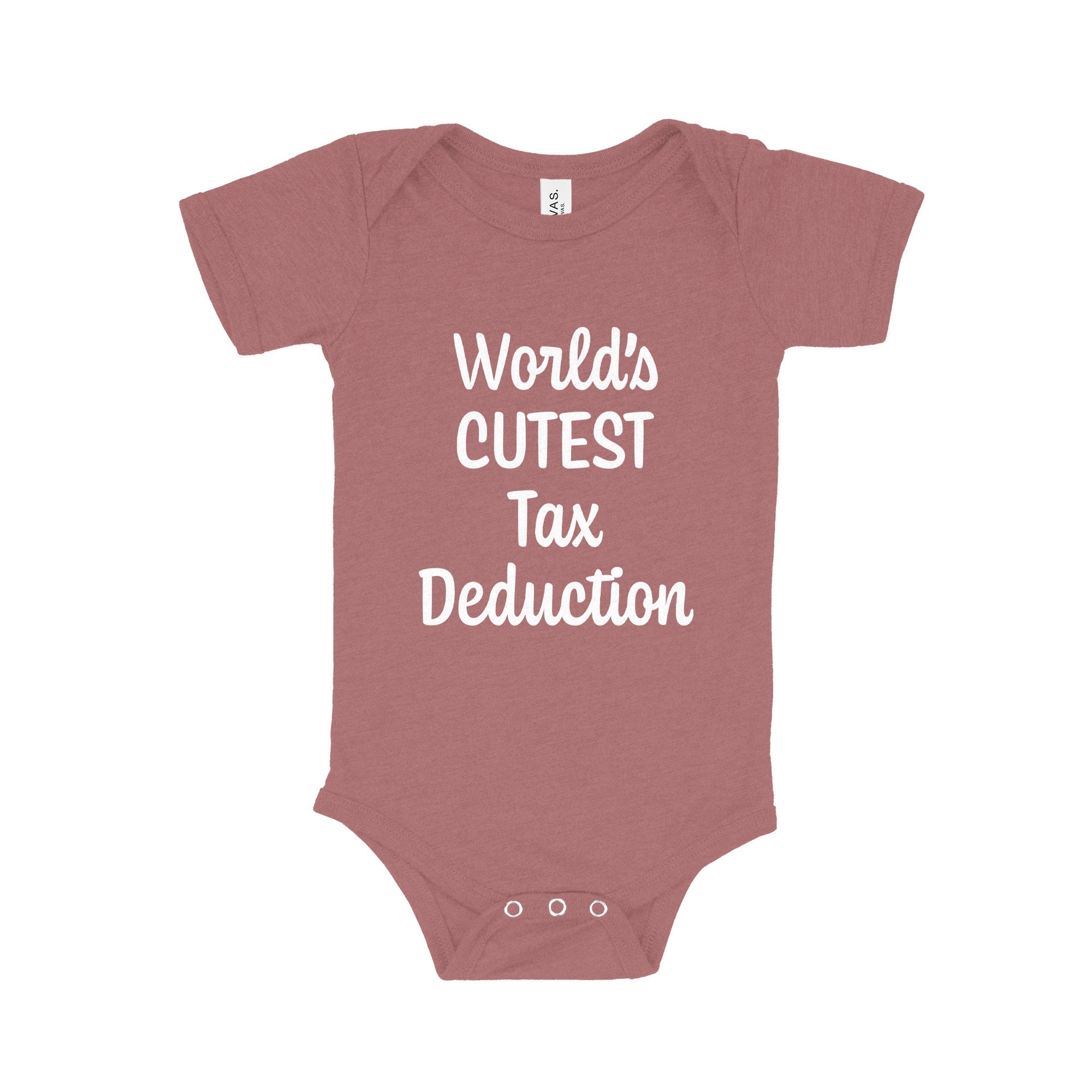 uniCRY BABY VACATION MODE ON アソート Accounting Baby Bodysuits | World's Cutest Tax Deduction