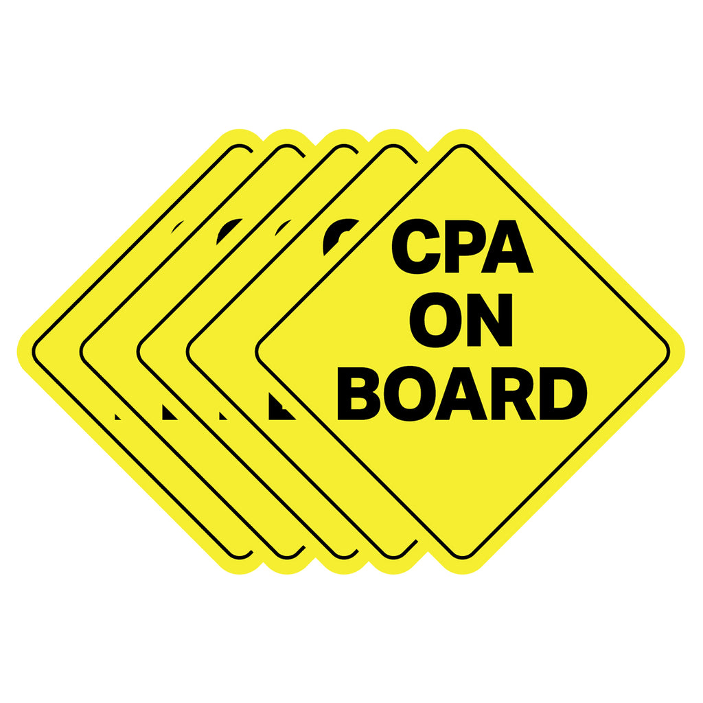 Cpa Sticker TB4A™ Accounting Stickers | CPA On Board Sticker | 5 Pack