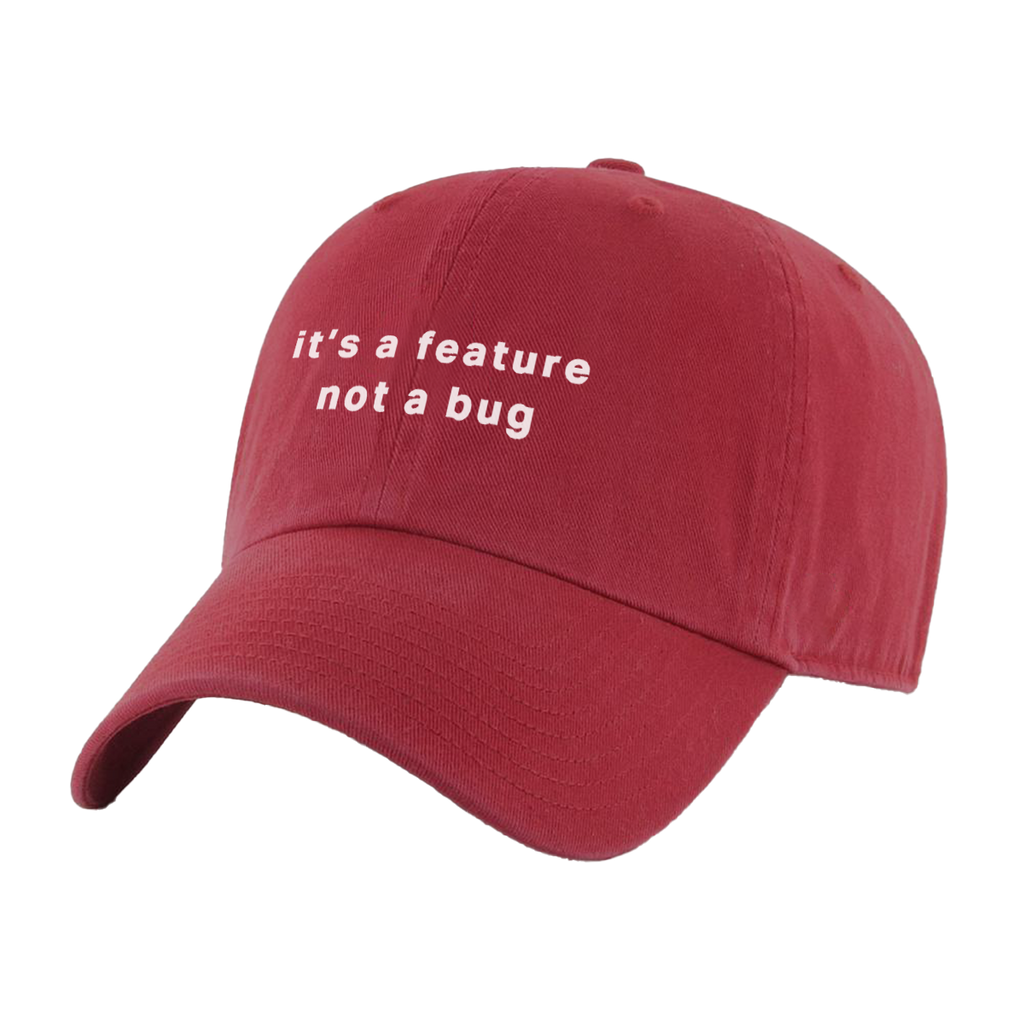 Funny Computer Science Hats  It's a Feature Not a Bug Hat