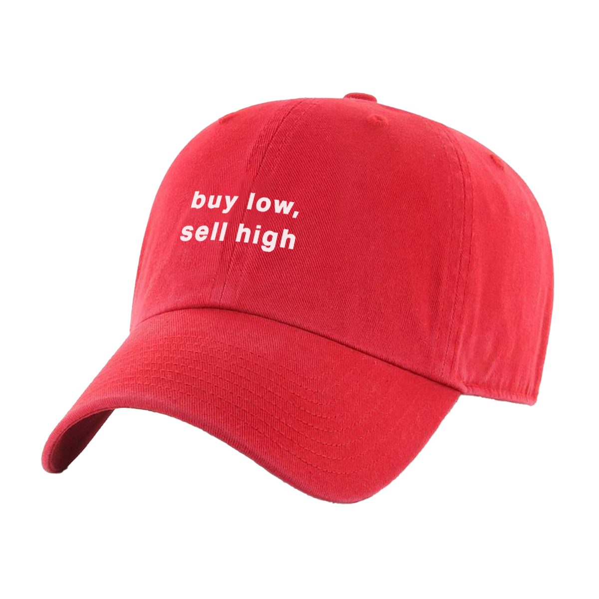 Funny Finance Hats Buy Low Sell High Hat Dark Maroon