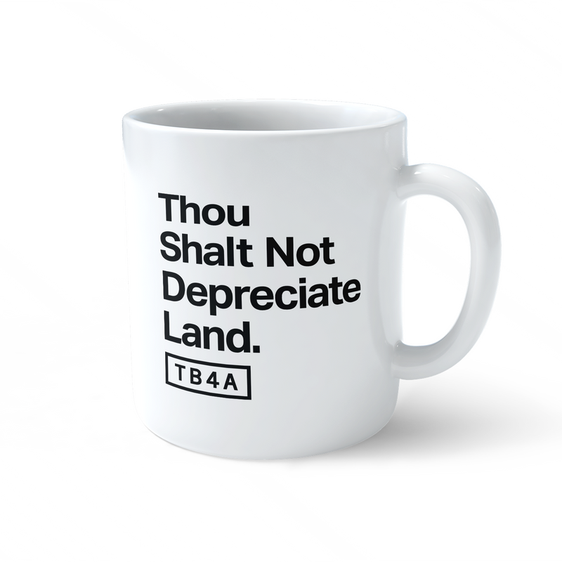 Thou Shalt Not Depreciate Land Mug